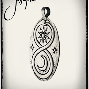 Nap-Hold kígyó amulett - Meska.hu