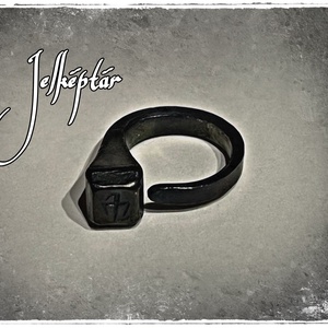 Patkószeg gyűrű turulos ligatúrával - ékszer - gyűrű - figurális gyűrű - Meska.hu