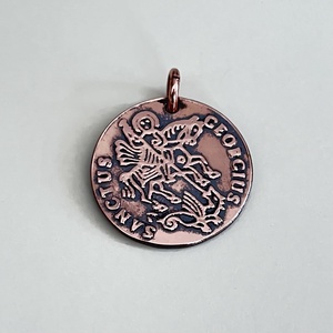 Szent György - kézi verésű amulett - Meska.hu