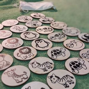 Memória játék - egzotikus állatok - játék & sport - készségfejlesztő és logikai játék - memória játékok - Meska.hu