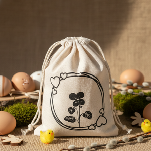 Húsvéti vászon zsákocska � apró ajándékokhoz - ünnepi díszek, dekorációk - húsvéti díszek és dekorációk - húsvéti ajándékátadó - Meska.hu