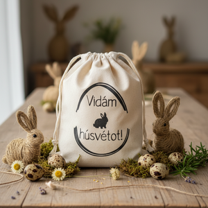 Húsvéti vászon zsákocska � apró ajándékokhoz, Ünnepi díszek, dekorációk, Húsvéti díszek és dekorációk, Húsvéti ajándékátadó, Mindenmás, MESKA