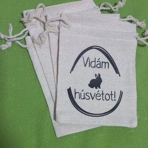 Húsvéti vászon zsákocska � apró ajándékokhoz - ünnepi díszek, dekorációk - húsvéti díszek és dekorációk - húsvéti ajándékátadó - Meska.hu