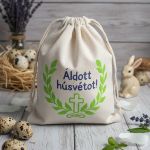 Húsvéti vászon zsákocska � apró ajándékokhoz, Ünnepi díszek, dekorációk, Húsvéti díszek és dekorációk, Húsvéti ajándékátadó, Mindenmás, MESKA