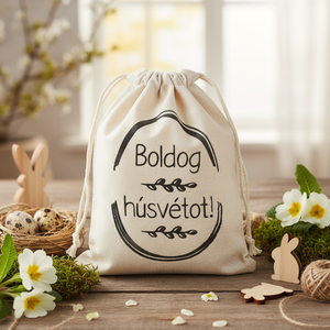Húsvéti vászon zsákocska � apró ajándékokhoz, Ünnepi díszek, dekorációk, Húsvéti díszek és dekorációk, Húsvéti ajándékátadó, Mindenmás, MESKA