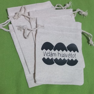 Húsvéti vászon zsákocska � apró ajándékokhoz - ünnepi díszek, dekorációk - húsvéti díszek és dekorációk - húsvéti ajándékátadó - Meska.hu