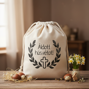 Húsvéti vászon zsákocska � apró ajándékokhoz, Ünnepi díszek, dekorációk, Húsvéti díszek és dekorációk, Húsvéti ajándékátadó, Mindenmás, MESKA