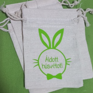Húsvéti vászon zsákocska � apró ajándékokhoz - ünnepi díszek, dekorációk - húsvéti díszek és dekorációk - húsvéti ajándékátadó - Meska.hu