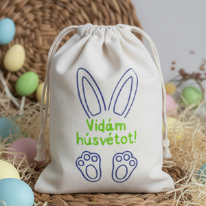 Húsvéti vászon zsákocska � apró ajándékokhoz - Meska.hu