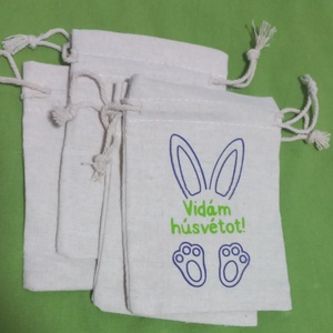 Húsvéti vászon zsákocska � apró ajándékokhoz - ünnepi díszek, dekorációk - húsvéti díszek és dekorációk - húsvéti ajándékátadó - Meska.hu