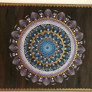 Mandala vászonfestmény  - művészet - festmény - akril - Meska.hu