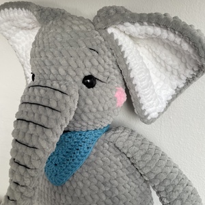 Plüss elefánt - játék & sport - plüssállat & játékfigura - elefánt - Meska.hu