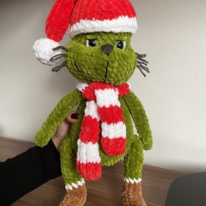 Horgolt Grincs, Karácsony, Karácsonyi lakásdekoráció, Karácsonyi manók, figurák, Horgolás, MESKA