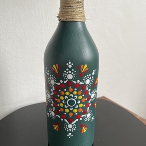 Kézzel festett üveg, Otthon & Életmód, Dekoráció, Virágdísz és tartó, Váza, Virágtartó, Festészet, MESKA