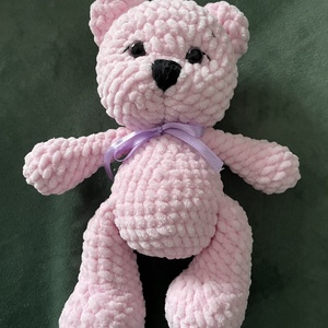 Horgolt rózsaszín maci, Játék & Sport, Plüssállat & Játékfigura, Maci, Horgolás, MESKA