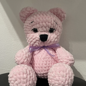 Horgolt rózsaszín maci - játék & sport - plüssállat & játékfigura - maci - Meska.hu