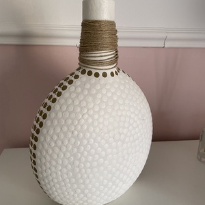 Kézzel festett nagy üveg, Otthon & Életmód, Dekoráció, Asztal és polc dekoráció, Asztaldísz, Festett tárgyak, MESKA