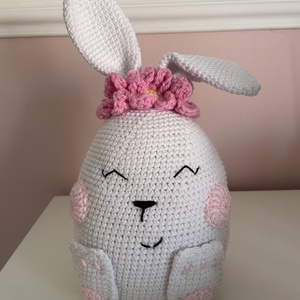 Horgolt tojás nyuszi - játék & sport - plüssállat & játékfigura - nyuszi - Meska.hu