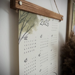 Éves naptár fa képtartóban  - otthon & életmód - dekoráció - fali és függő dekoráció - falinaptár & öröknaptár - Meska.hu