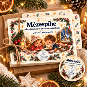 Mézespihe � adventi rímek és jótéteménykártyák, Játék & Sport, Készségfejlesztő és Logikai játék, Oktató játékok, Fotó, grafika, rajz, illusztráció, MESKA