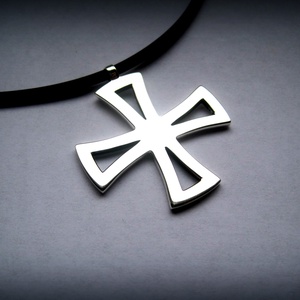 ÚJDONSÁG! Hatalmas, ezüst egyenlő szárú kereszt, vastag, 1 mm-es ezüst lapból -  - Meska.hu