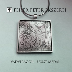 Vadvirágok - egyedi ezüst medál - ékszer - nyaklánc - medál - Meska.hu