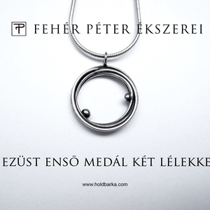 Ezüst enszó medál, két ezüst lélekkel, Ékszer, Nyaklánc, Medál, Ékszerkészítés, Ötvös, MESKA