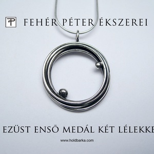 Ezüst ensō, enszó medál, Ékszer, Nyaklánc, Medál, Ékszerkészítés, Ötvös, MESKA