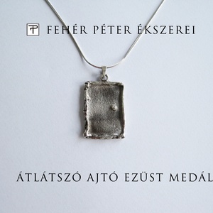 Átlátszó ajtó ezüst medál, Ékszer, Nyaklánc, Medál, Ékszerkészítés, Ötvös, MESKA