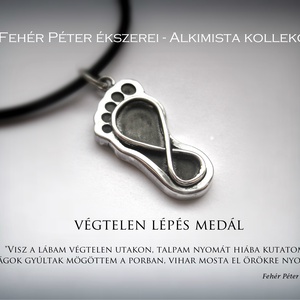 Végtelen lépés ezüst medál, Ékszer, Nyaklánc, Medálos nyaklánc, Ékszerkészítés, Ötvös, MESKA