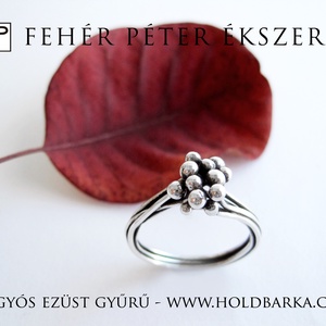Bogyós ezüst gyűrű, Ékszer, Gyűrű, Fonódó gyűrű, , MESKA