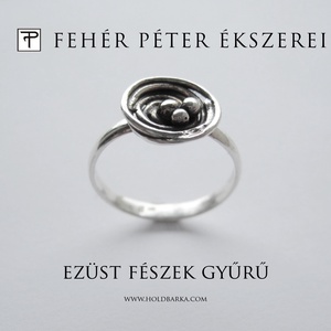 Egyedi ezüst fészek gyűrű, Ékszer, Gyűrű, Gyöngyös gyűrű, , MESKA