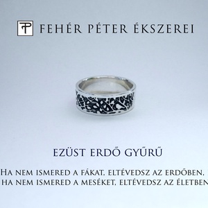 Ezüst erdő gyűrű - Meska.hu
