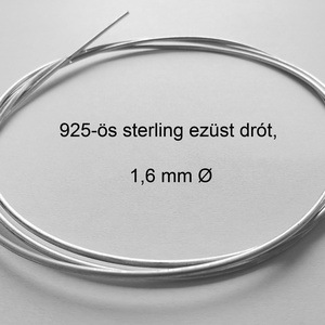 925-ös 1,6 mm átmérőjű ezüst drót, ezüst huzal, Kellékek & szerszámok, Gyöngyfűzés kellékek, Drót, Fémmegmunkálás, Ékszerkészítés, MESKA