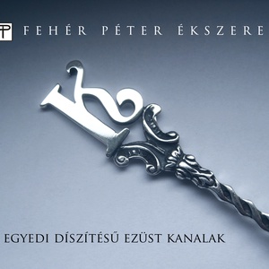 Egyedi monogramos ezüst kanál - esküvő - dekoráció - tálalás - Meska.hu