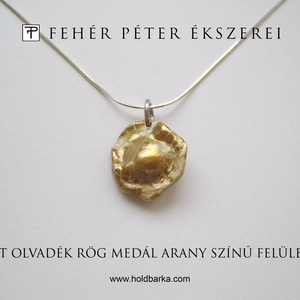 Ezüst alkimista rög medál arany színű felülettel - Meska.hu