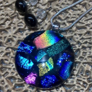 Olvasztott dichroic üveges szett - ékszer - ékszerszett - Meska.hu