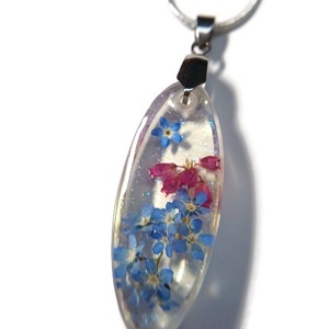 Valódi nefelejcses nyaklánc XVI. - ékszer - nyaklánc - medálos nyaklánc - Meska.hu