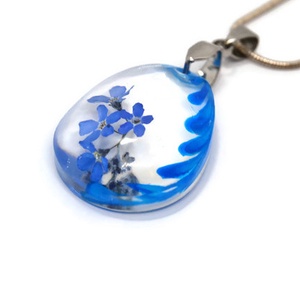  Kékség V. Valódi nefelejcses nyaklánc  - ékszer - nyaklánc - medálos nyaklánc - Meska.hu