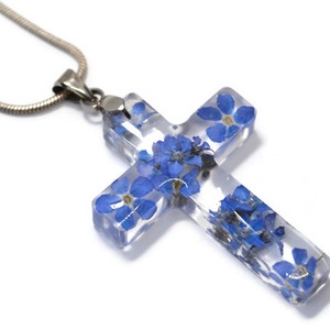  Valódi nefelejcses nyaklánc  - ékszer - nyaklánc - medálos nyaklánc - Meska.hu