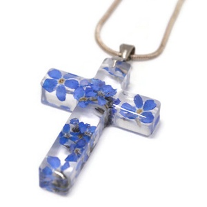  Valódi nefelejcses nyaklánc  - ékszer - nyaklánc - medálos nyaklánc - Meska.hu