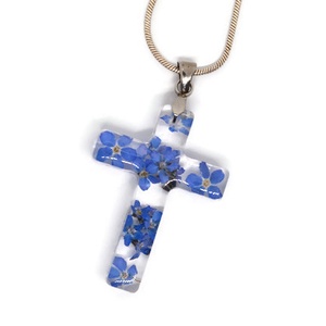  Valódi nefelejcses nyaklánc  - ékszer - nyaklánc - medálos nyaklánc - Meska.hu