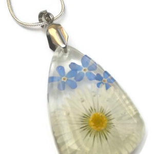 Kerti virágos nyaklánc - ékszer - nyaklánc - medálos nyaklánc - Meska.hu