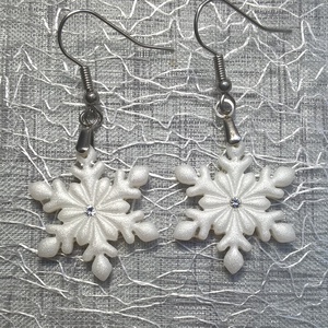 Hópihe fülbevaló apró swarovski kristályokkal II. - ékszer - fülbevaló - lógó fülbevaló - Meska.hu