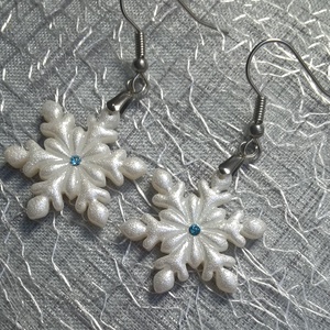 Hópihe fülbevaló apró swarovski kristályokkal I. - ékszer - fülbevaló - lógó fülbevaló - Meska.hu