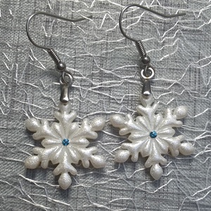 Hópihe fülbevaló apró swarovski kristályokkal I. - ékszer - fülbevaló - lógó fülbevaló - Meska.hu