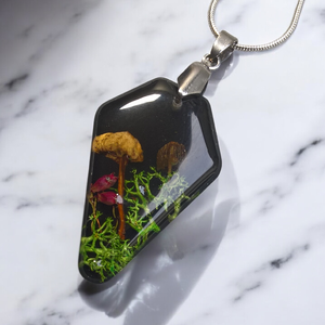 Erdei séta valódi növényes nyaklánc, Ékszer, Nyaklánc, Medálos nyaklánc, Ékszerkészítés, MESKA