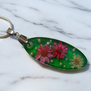 Glixia virágos nyaklánc  - ékszer - nyaklánc - medálos nyaklánc - Meska.hu