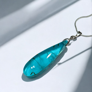 Pitypang pihés nyaklánc -halványkék - ékszer - nyaklánc - medálos nyaklánc - Meska.hu