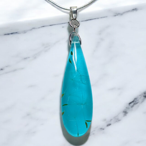 Pitypang pihés nyaklánc -halványkék - ékszer - nyaklánc - medálos nyaklánc - Meska.hu